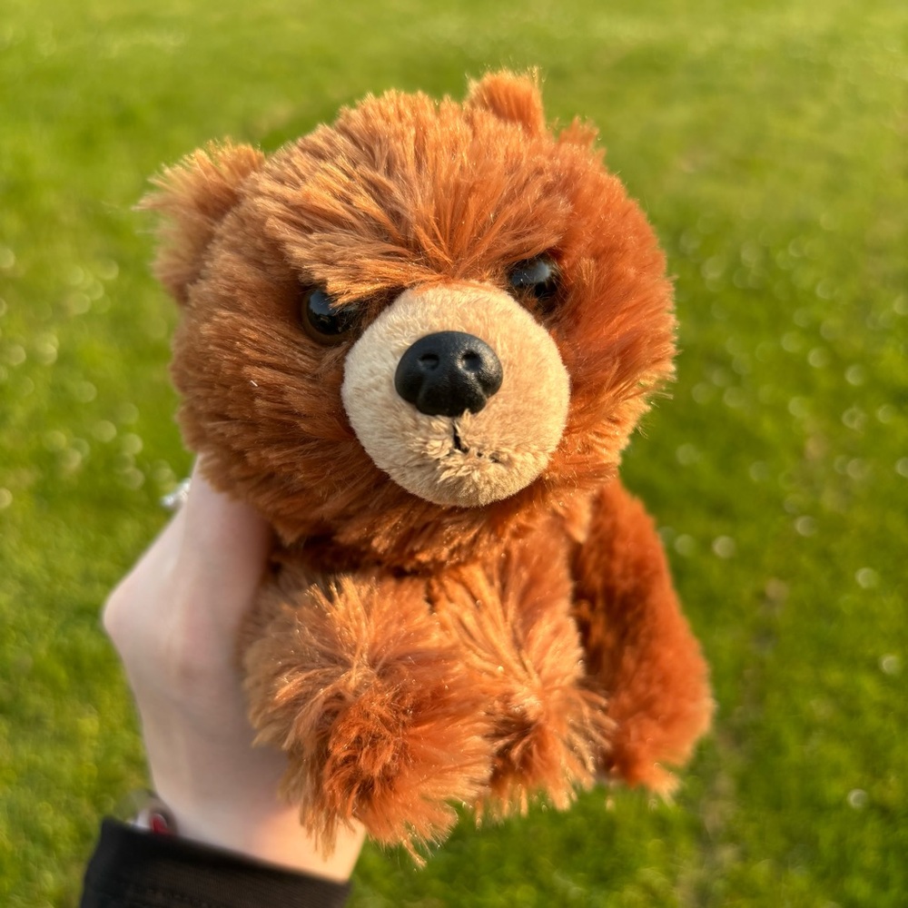 Aurora World Brown Bear Cup Plush Stuffed Animal Toy